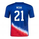 Camiseta Estados Unidos Jugador Weah Segunda 2024