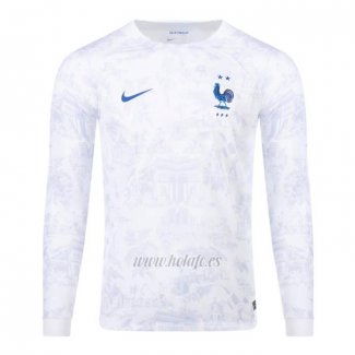 Camiseta Francia Segunda Manga Larga 2022