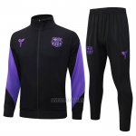 Chandal de Chaqueta del Barcelona Nino 2025-2026 Negro Purpura