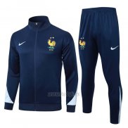 Chandal de Chaqueta del Francia Nino 2024-2025 Azul