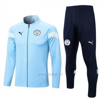 Chandal de Chaqueta del Manchester City 2022-2023 Azul Claro