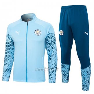 Chandal de Chaqueta del Manchester City 2023-2024 Azul