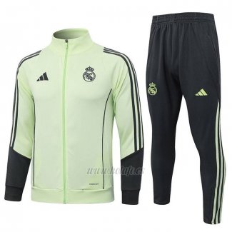 Chandal de Chaqueta del Real Madrid Nino 2025-2026 Verde Negro