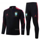Chandal de Sudadera del Brasil 2026-2027 Negro Rojo