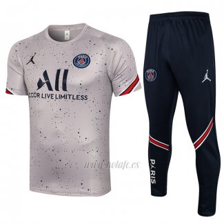 Chandal del Paris Saint-Germain Manga Corta 2021-2022 Gris