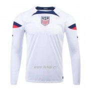 Camiseta Estados Unidos Primera Manga Larga 2022