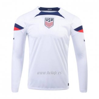 Camiseta Estados Unidos Primera Manga Larga 2022