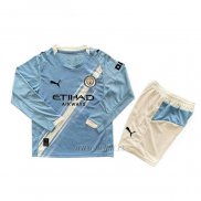 Camiseta Manchester City Primera Manga Larga Nino 2025-2026