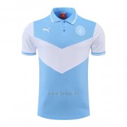 Camiseta Polo del Manchester City 2022-2023 Azul y Blanco