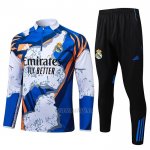 Chandal de Sudadera del Real Madrid 2025-2026 Azul Blanco