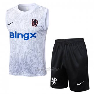 Chandal del Chelsea Sin Mangas 2025-2026 Blanco Gris