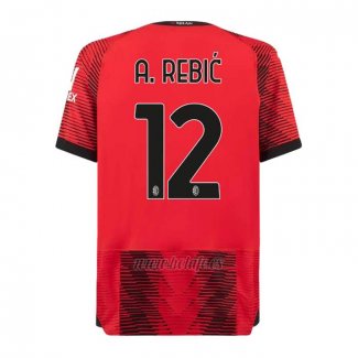 Camiseta AC Milan Jugador A.Rebic Primera 2023-2024