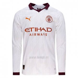 Camiseta Manchester City Segunda Manga Larga 2023-2024