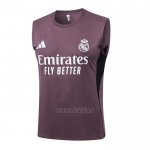Camiseta de Entrenamiento Real Madrid Sin Mangas 2025-2026 Gris Purpura