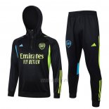 Chandal de Sudadera del Arsenal 2023-2024 Negro y Verde