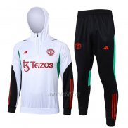 Chandal de Sudadera del Manchester United Nino 2023-2024 Blanco