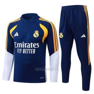 Chandal de Sudadera del Real Madrid Nino 2026-2027 Azul