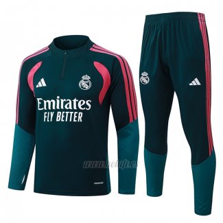 Chandal de Sudadera del Real Madrid Nino 2026-2027 Verde