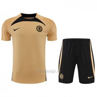 Chandal del Chelsea Manga Corta 2022-2023 Oro - Pantalon Corto