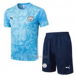 Chandal del Manchester City Manga Corta 2025-2026 Azul - Pantalon Corto
