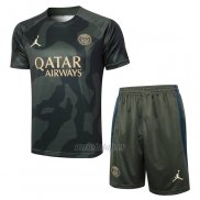 Chandal del Paris Saint-Germain Jordan Manga Corta 202024-2025 Verde - Pantalon Corto