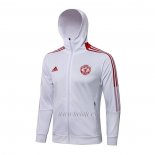 Chaqueta con Capucha del Manchester United 2021-2022 Blanco