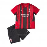 Camiseta AC Milan Primera Nino 2021-2022