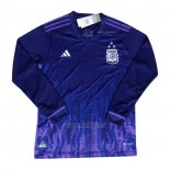 Camiseta Argentina 3 Estrellas Segunda Manga Larga 2022