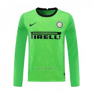 Camiseta Inter Milan Portero Manga Larga 2020-2021 Verde