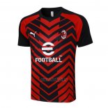 Camiseta de Entrenamiento AC Milan 2023-2024 Rojo y Negro