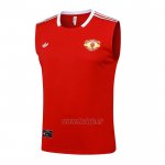 Camiseta de Entrenamiento Manchester United Sin Mangas 2025-2026 Rojo
