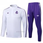 Chandal de Sudadera del Real Madrid 2025-2026 Blanco Purpura