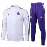 Chandal de Sudadera del Real Madrid 2025-2026 Blanco Purpura