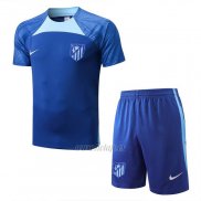 Chandal del Atletico Madrid Manga Corta 2022-2023 Azul - Pantalon Corto