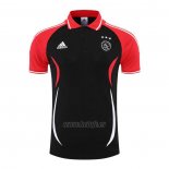 Camiseta Polo del Ajax 2022-2023 Negro y Rojo