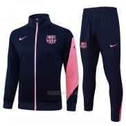 Chandal de Chaqueta del Barcelona Nino 2025-2026 Azul Rosa