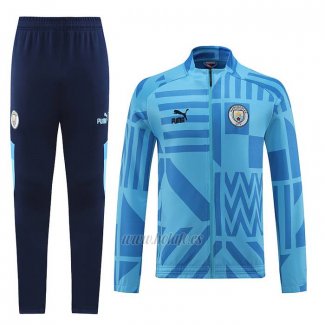 Chandal de Chaqueta del Manchester City 2022-2023 Azul Claro