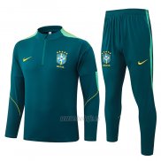 Chandal de Sudadera del Brasil Nino 2026-2027 Verde