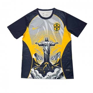Tailandia Camiseta Brasil Jesus 2026 Gris Amarillo