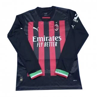 Camiseta AC Milan Primera Manga Larga 2022-2023