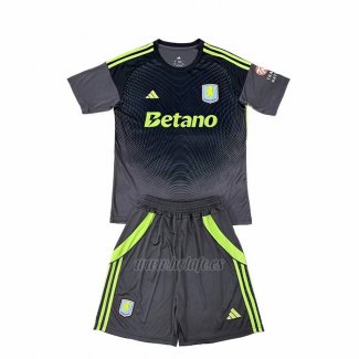 Camiseta Aston Villa Portero Nino 2025-2026 Negro