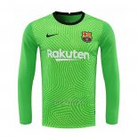 Camiseta Barcelona Portero Manga Larga 2020-2021 Verde