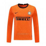 Camiseta Inter Milan Portero Manga Larga 2020-2021 Naranja