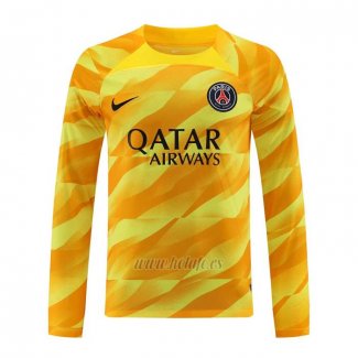 Camiseta Paris Saint-Germain Portero Manga Larga 2023-2024 Amarillo