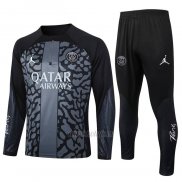 Chandal de Sudadera del Paris Saint-Germain 2023-2024 Gris