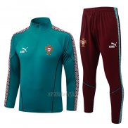 Chandal de Sudadera del Portugal Nino 2026-2027 Verde