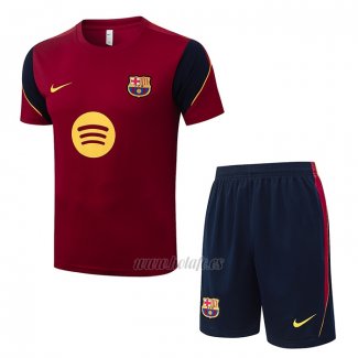 Chandal del Barcelona Manga Corta 2026-2027 Rojo - Pantalon Corto