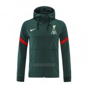 Chaqueta con Capucha del Liverpool 2021-2022 Verde