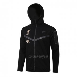 Chaqueta con Capucha del Liverpool 2021-2022 Negro