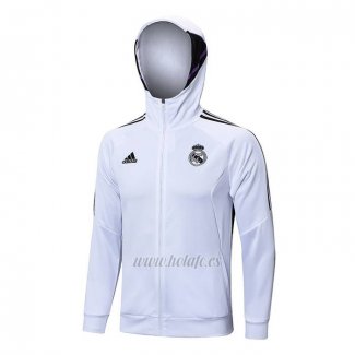 Chaqueta con Capucha del Real Madrid 2022-2023 Blanco